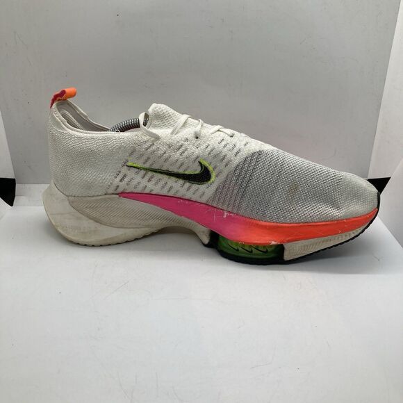 Nike Air Zoom Tempo NEXT Flyknit Mens 12 White Shoes Rawdacious DJ5430 100 main image 8
